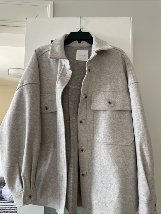 Elodie Jackets & Blazers - Heather Gray Overshirt Jacket